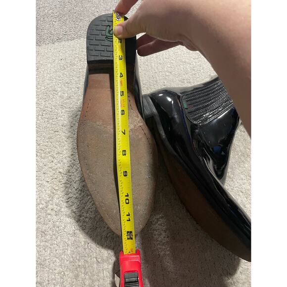 La Barca Charol Botine Chelsea Boots Men's Size 10 Slip On Patent Leather Black - Picture 8 of 16